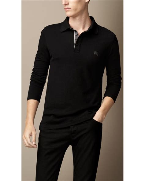 burberry london long sleeve polo|burberry long sleeve polo men's.